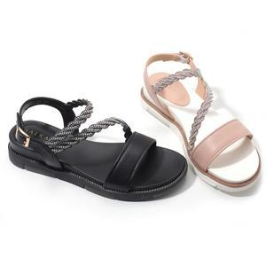 갤러리아 SAERA 세라 여성 데일리 컴포트 샌들 C23S413 흑색,핑크 4CM