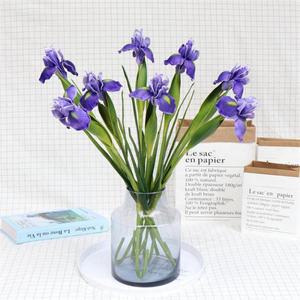 리얼 터치 아일랜드 아이리스 고품질 가짜 꽃 새 집 방 장식 플로레스 손 느낌 fleurs artificielles 웨딩