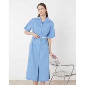 [올리비아로렌]가죽 벨티드 셔츠형원피스 VOCOA3M4331_P387828988