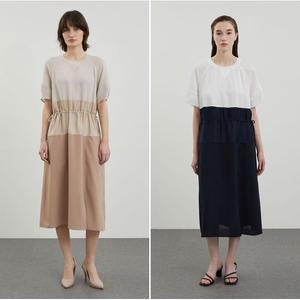 갤러리아 올리비아로렌 배색 블록 원피스 VVCOA4M4461