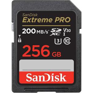 샌디스크 256GB 익스트림 프로 - 카드 그레이/블랙 UHD SD 메모리 SDSDXXD-256G-GN4IN SDXC UHS-I 다크 V30 C10 4K U3
