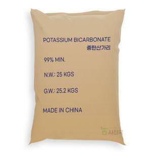 중탄산가리 25Kg - 수용성 산성토양 중화 토양개량제 식물영양제 칼륨 액비 제조 비료 원료