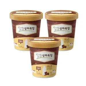 [제조일자23.12.14] 상하목장 아이스크림 초콜릿 (파인트), 474ml, 3개