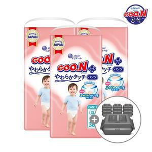군 기저귀 플러스 소프트터치 팬티 특대형 XL) 38P x 3팩  +1박스 구매 시 물티슈 10팩)