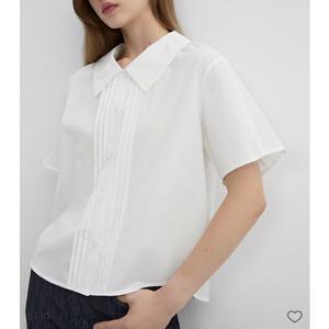 [리스트](대구신세계) 코튼 핀턱 레이스 카라 셔츠