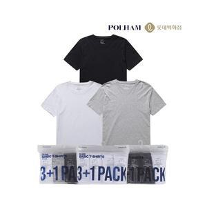 폴햄 [단독가] 공용 기본 3+1팩 면 반팔 티셔츠 PHD5TR3900 140435
