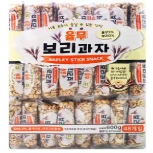 기름에 튀기지 않은 율무 보리과자 600g (48개입)