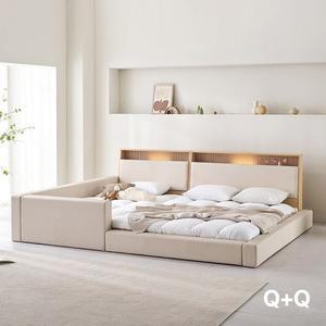 가구 제로업 LED수납헤드 가죽 세이프 패밀리침대 Q+Q 독립