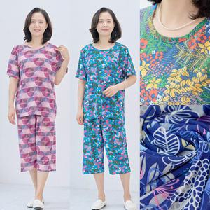 마미소 냉장고 차르르 한벌 여름 시원한 상하 세트 엄마 할머니 빅사이즈 40 60 마담 중년 여성 옷