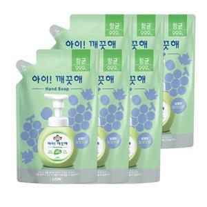 [기타]아이깨끗해 손세정제 대용량 청포도향 리필 450ml x 6개입