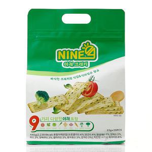 에이플러스 나인 야채크래커 440g X 2봉 개별포장 22g X 20팩 9가지 야채가 포함된 스낵