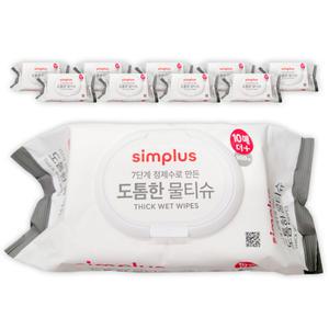 simplus 심플러스 도톰한 물티슈 110매 10팩