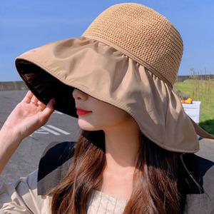 여성 베이직 라운드 버킷햇 5컬러 돌돌이 썬캡 챙모자 여행 등산 야외 운동 햇빛가리기