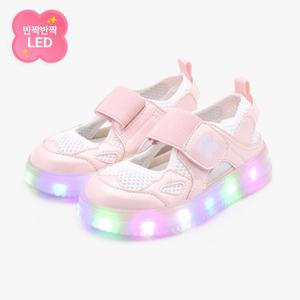 [키펀트] 에어 블러쉬 LED 키즈 샌동화