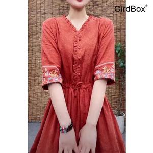 여름철릭원피스 GirdBox 생활한복 개량한복 허리치마 시스루 블라우스