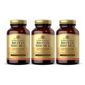 3개 솔가 슈퍼 포텐시 비오틴 5000 mcg Biotin 100 베지캡슐 모발 영양제 Solgar