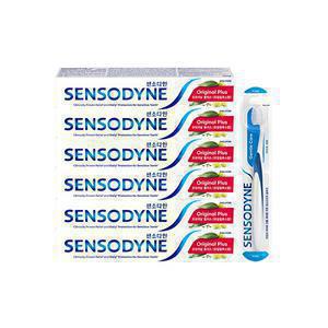 센소다인 시린이케어 치약, 오리지날 플러스 100g, 6개 + 젠틀 칫솔 1입,1개