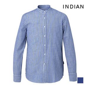 [INDIAN] 린넨 블랜드 헨리넥 스트라이프 셔츠_MIVNLXM2381