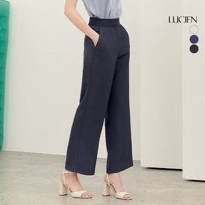 루시앙 여성 레터링 밴딩 세미와이드 쿨링 팬츠