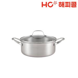 [본사직영] 해피콜 스테이 통3중 IH 스텐 캐서롤 2p 세트 (양손24/뚜24)