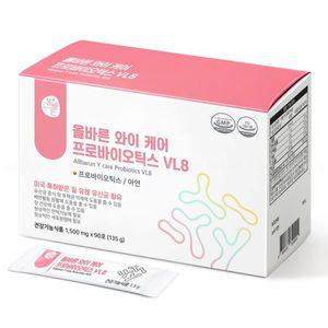 올바른건강식품 와이 케어 프로바이오틱스 질 유래 유산균 VL8 90회분 1개