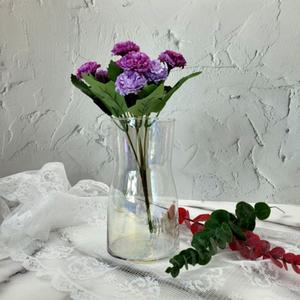 오브제 오로라 인테리어 유리화병 홀로그램/꽃병/꽃꽃이/수경재배/투명/예쁜/고급/거실/화분/꽃화병/꽃집