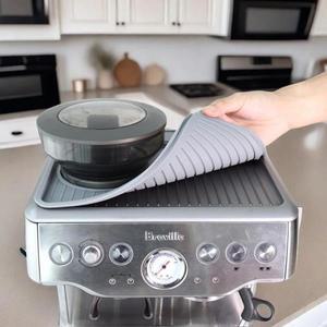 Breville 870/880 에스프레소 머신 용 실리콘 커피 매트 탑 커버 매트 식품 등급 실리콘 미끄럼 방지 에스