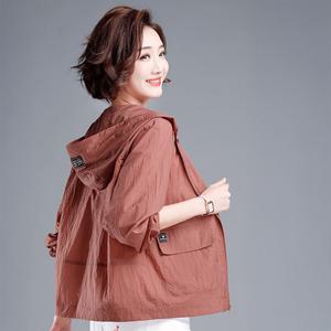 여름 간절기 여성 아노락 바람막이 점퍼 후드 집업 자켓 폴리 경량 얇은 외투
