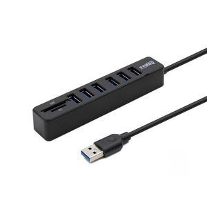 6포트 멀티 USB허브 / 카드리더기 TF SD