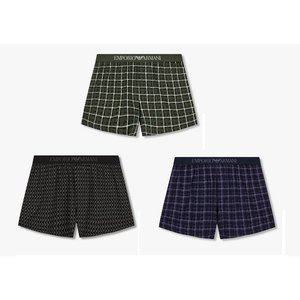 [EMPORIO ARMANI](강남점)남성 로고밴딩 패턴드 스트래치코튼 트렁크 3종 SET(0815112099,0815112100,08...