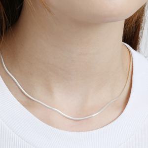 순은 실뱀줄 목걸이2mm 실버  스네이크 체인 은목걸이