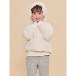 [BEANPOLE KIDS] 여아 하이넥 후드 덕다운 숏패딩  아이보리 (BI4938G030)