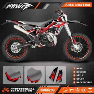 Powerzone 커스텀 배경 그래픽 데칼 스티커 키트 베타 엑스트레이너 125 200 250 300 350 390 430 480 2020