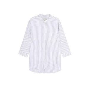 남성 7부 코튼린넨 루즈핏 헨리넥 스트라이프 셔츠 T202SH210P)