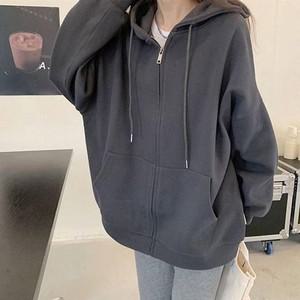 [오노마] ONM 데일리 2컬러 여성 X 무지 오버핏 후드집업  32619023)