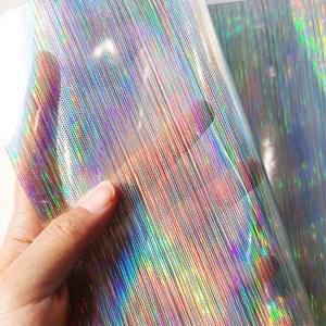 패턴 투명 PVC 홀로그램 인조 가죽 시트 레이저 비닐 원단 우산용 DIY 공예