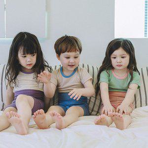 [themandy]5+1 샤벳 5부 배앓이방지 아기실내복