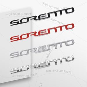 Sorento 로고 엠블럼 K2 K3 K5 GT 라인 2024 새로운 배지 자동차 후면 테일 범퍼 트렁크 스티커 데칼 액세