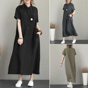 빅사이즈 린넨 루즈핏 롱원피스 여성 여름 원피스