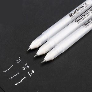 드로잉 펜 Sakura Gelly 롤 젤펜 화이트 색상 0.5mm 0.8mm 1.0mm 하이 라이트 마르크펜 블랙 골판지 아트 페인팅 라인