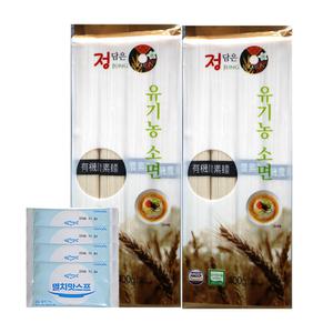 삼화제분 정담은 유기농 소면 400g 2팩 멸치국수스프 12g 8개