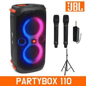 JBL 파티박스110 블루투스 스피커 행사용 2채널 무선마이크 스탠드 포함 [정품]