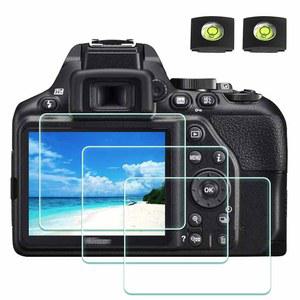 D3400 화면 보호기 Nikon D3500 D3300 D3200 DSLR 카메라 및 핫슈 커버, [2+3팩] ULBTER 9H 경도 긁힘 방지 강화 유리 지문 기포
