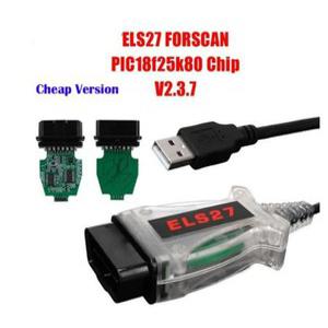 자동차 포드/마쓰다/링컨/머큐리 ELM327 V2.3.8 obd2 스캐너 ELS27 케이블용 PIC24HJ128GP 녹색 진단 J2534 PCB FORScan