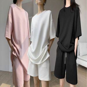 여자 캐주얼 무지 반팔 반바지 트레이닝복 상하의세트