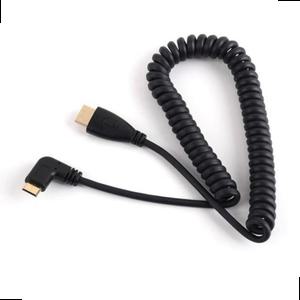 hdmi 스프링 케이블 -미니 우측꺽임 분배기 젠더 to dvi dp c타입