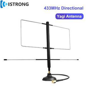 433MHz 장거리 지향성 안테나 2유닛 Yagi 6dBi 고이득 라디오 TV 신호 부스터 휴대용 방송국 + SMA