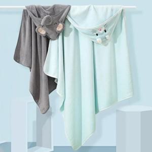 아기 후드 목욕 타월 만화 동물 신생아  수건 담요 유아 가운 소년 소녀를 따뜻한 잠자는 Swaddle Wrap