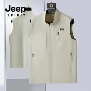 JEEP SPIRIT 2025년 여름 야외 속건 조끼 남성용 얇은 낚시 조끼