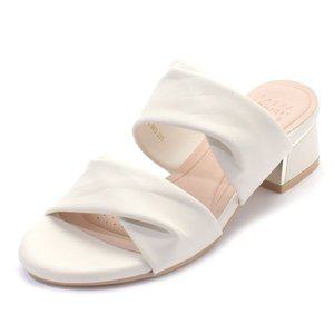갤러리아 세라 여성 소가죽 스트랩 뮬 샌들 TCM22402 화이트 4CM